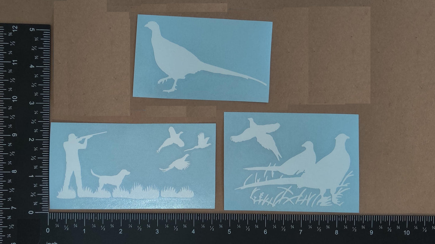 Pheasant Hunting Decals 3 Pack