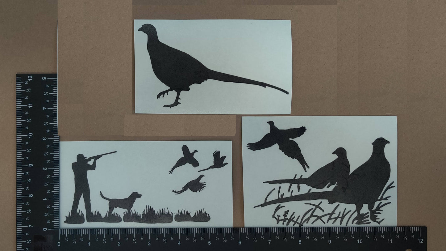 Pheasant Hunting Decals 3 Pack