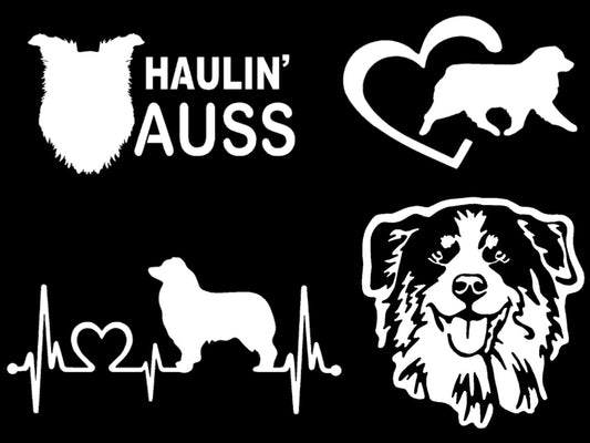 Australian Shepherd Decal 4 Pack