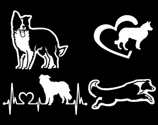 Border Collie Decal 4 Pack