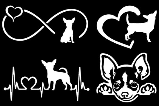 Chihuahua Decal 4 Pack