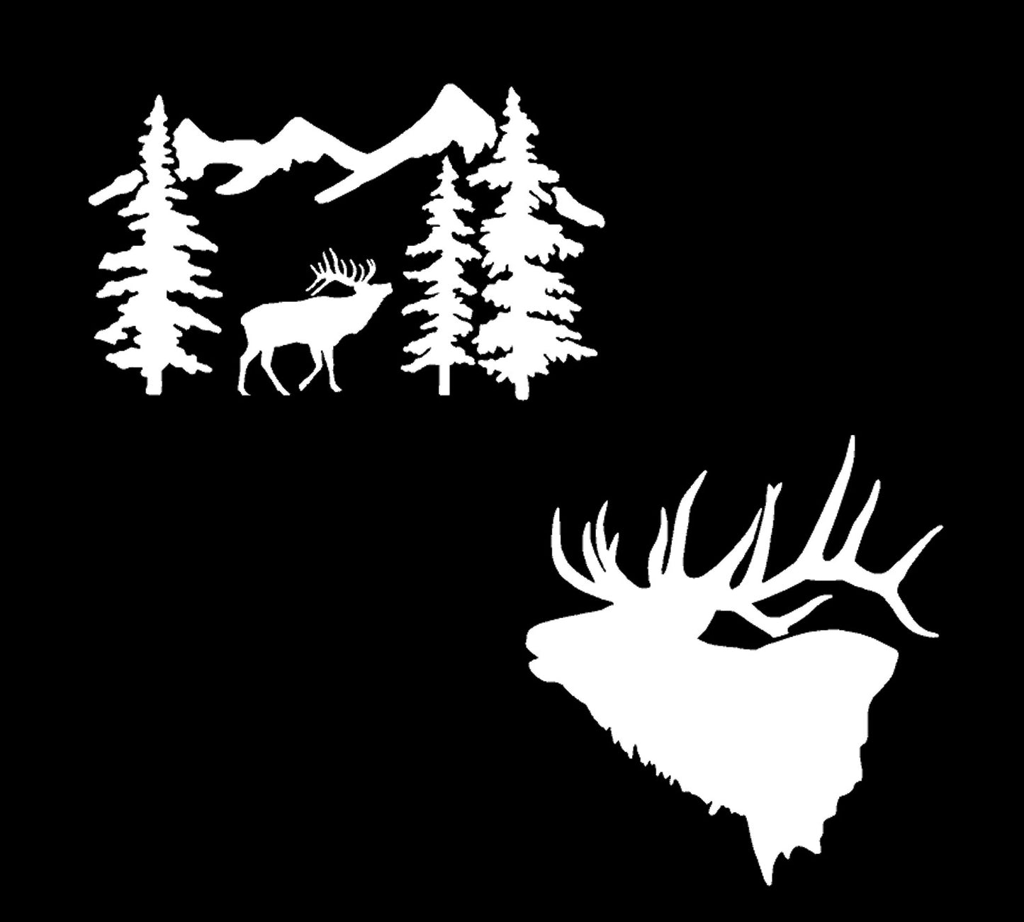 Elk Bulging Decal 2 Pack