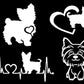 Yorkshire Terrier Decal 4 Pack