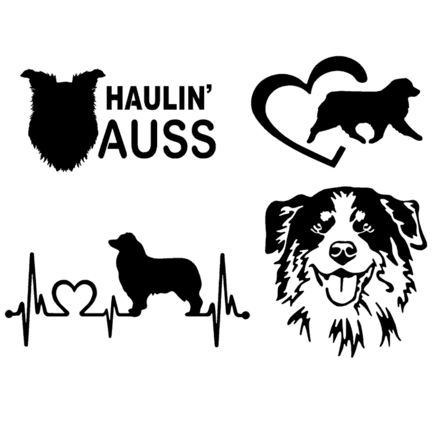 Australian Shepherd Decal 4 Pack