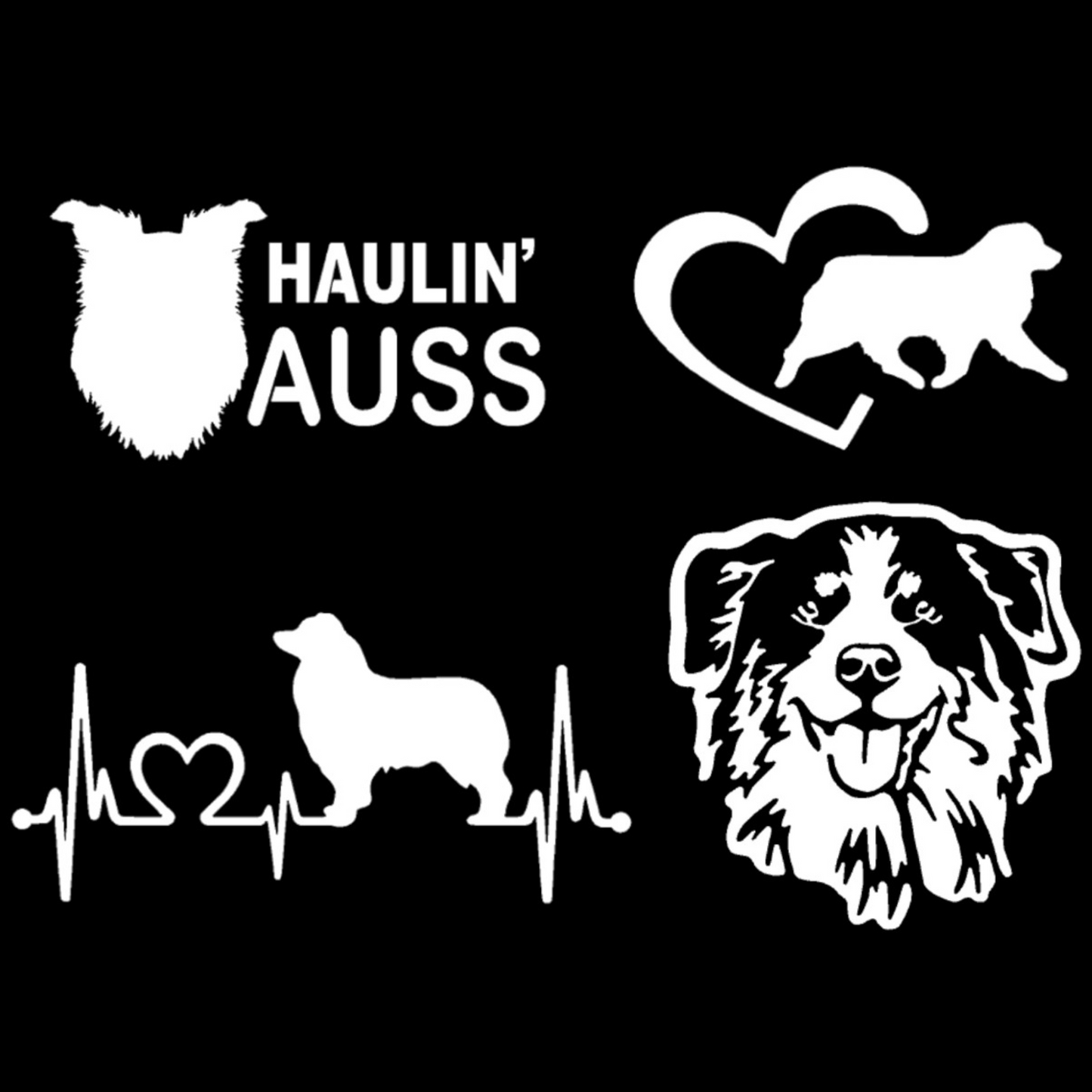 Australian Shepherd Decal 4 Pack