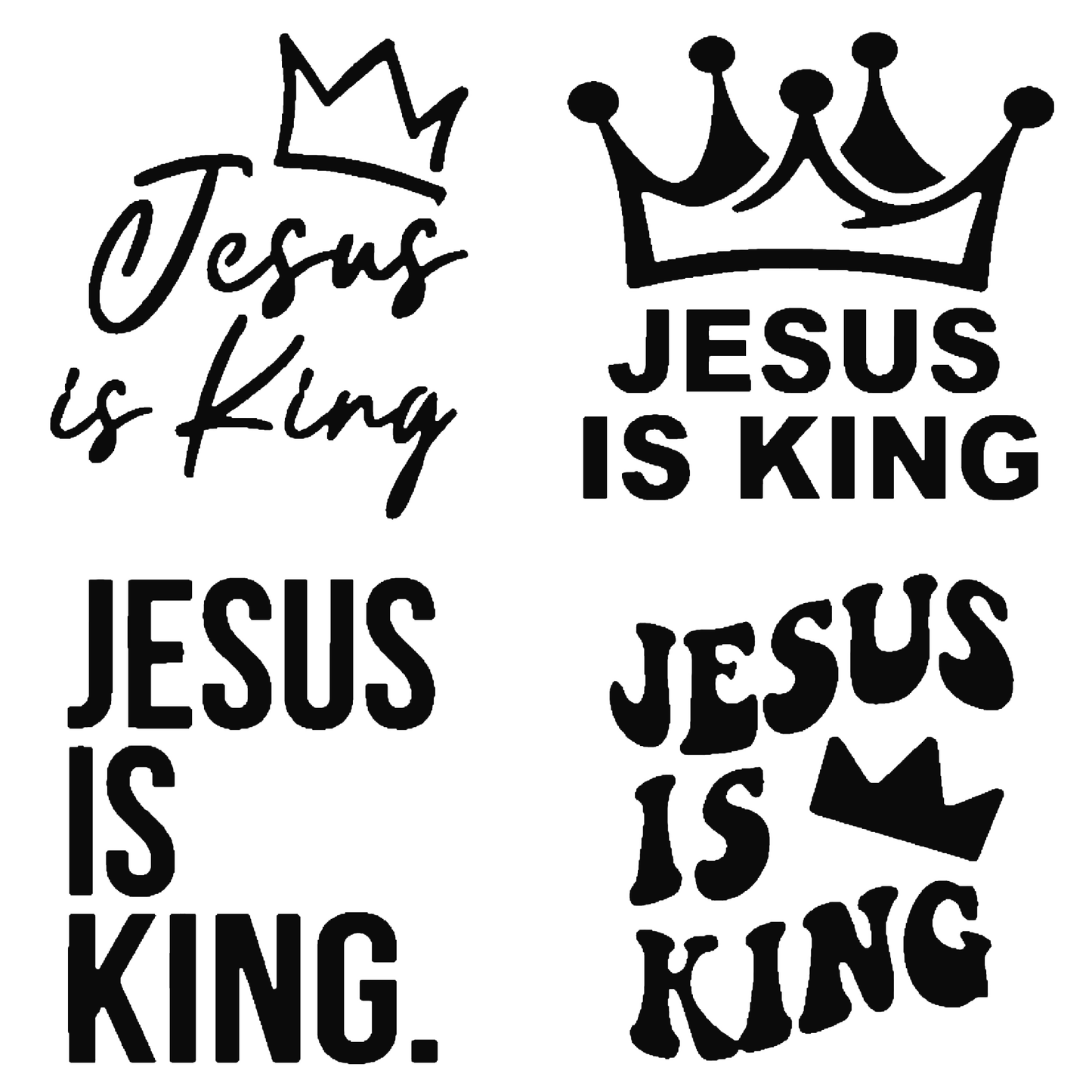 Jesus Is King Decal 4-Pack