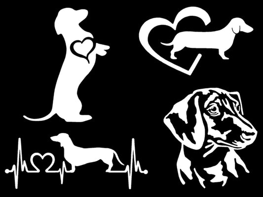 Dachshund Decals 4 Pack