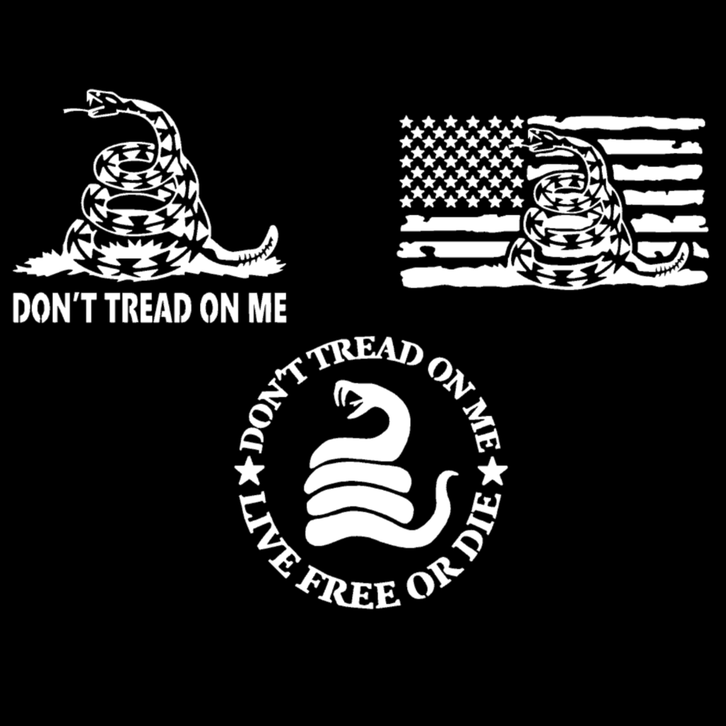 Don't Tread On Me Decal 3-Pack
