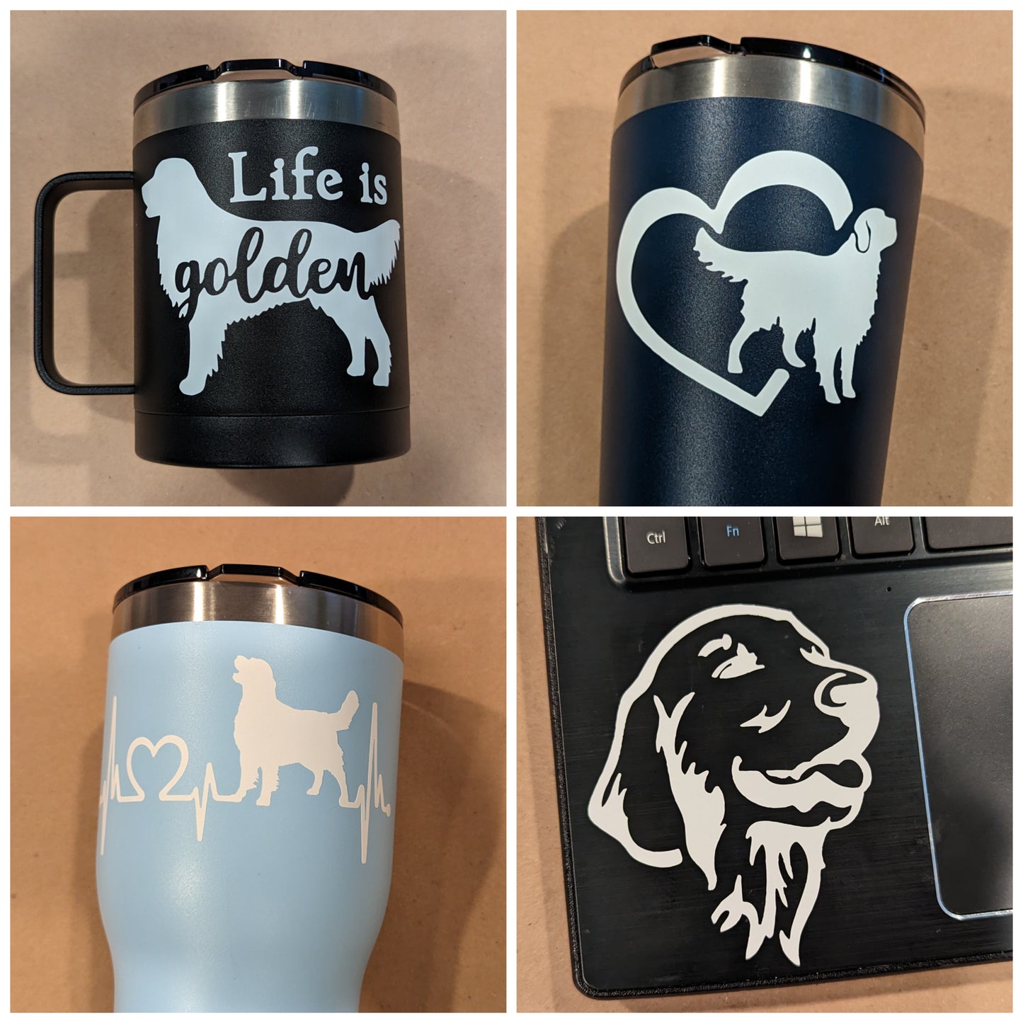 Golden Retriever Decal 4 Pack