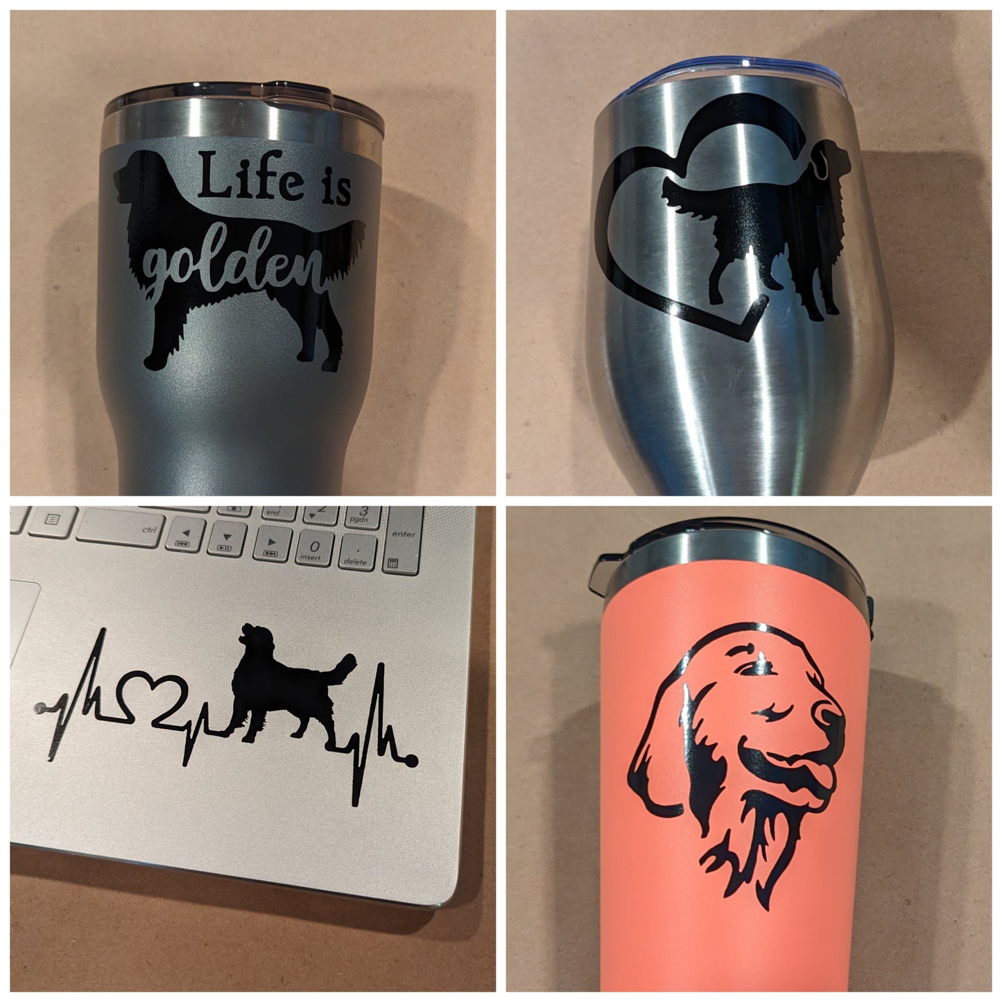Golden Retriever Decal 4 Pack