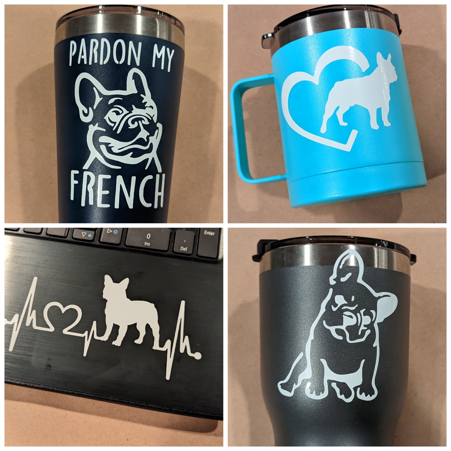 Frenchie Decals 4 Pack