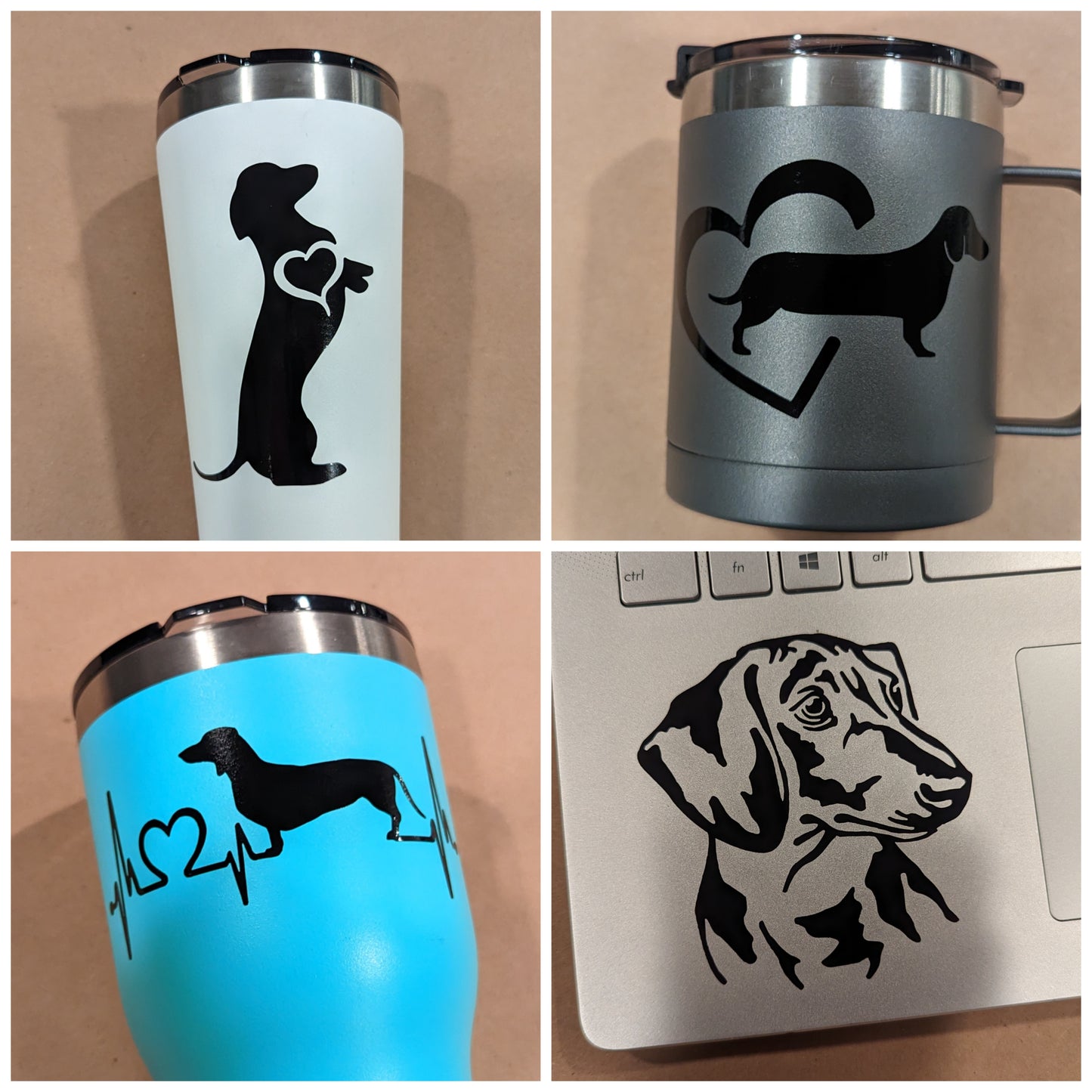 Dachshund Decals 4 Pack