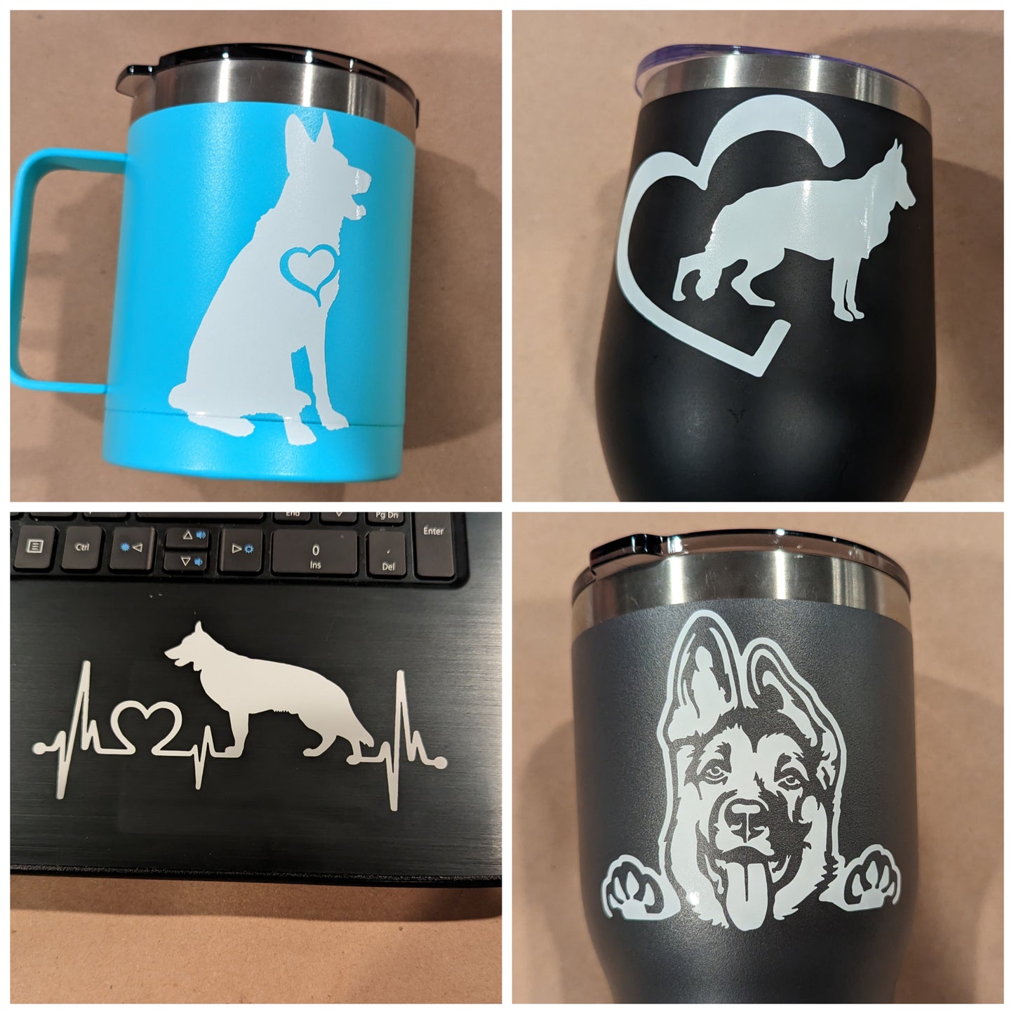 German Shepherd Decals 4 Pack