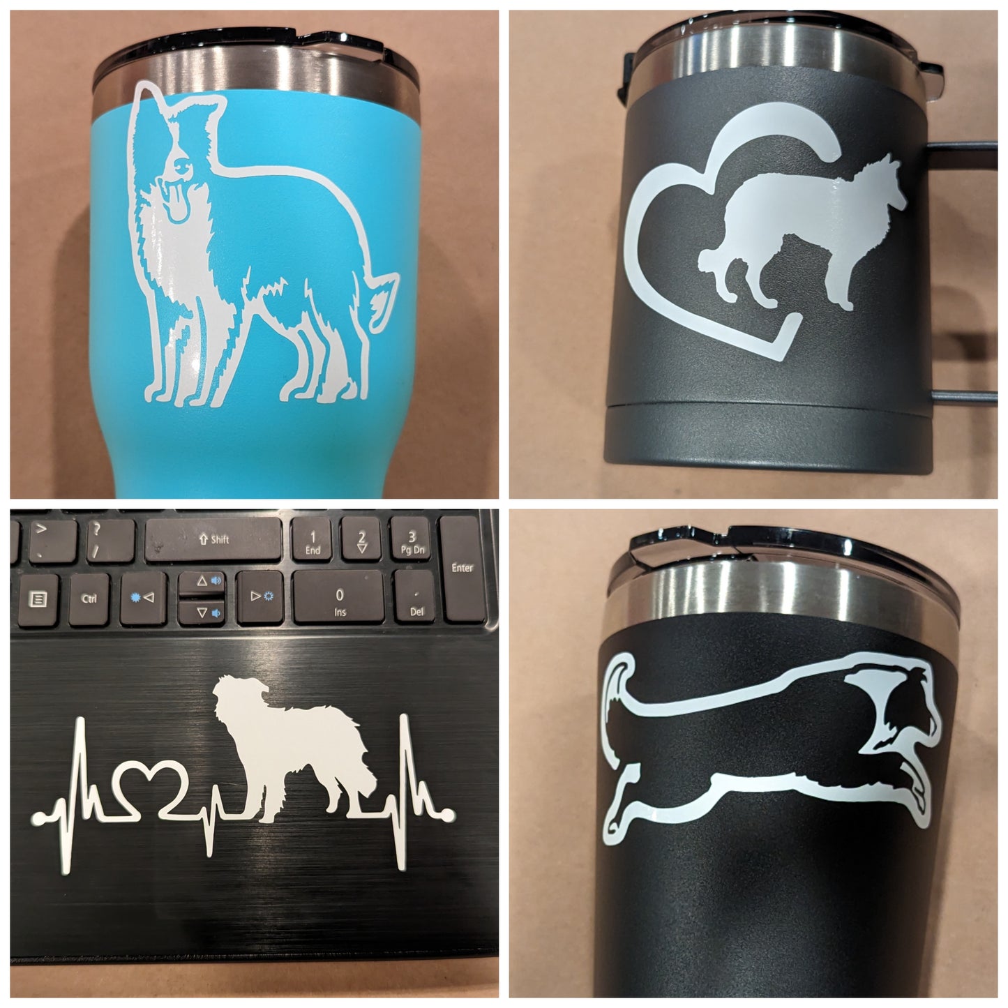 Border Collie Decal 4 Pack
