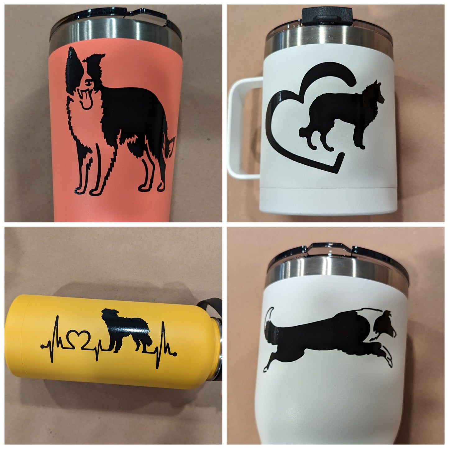 Border Collie Decal 4 Pack