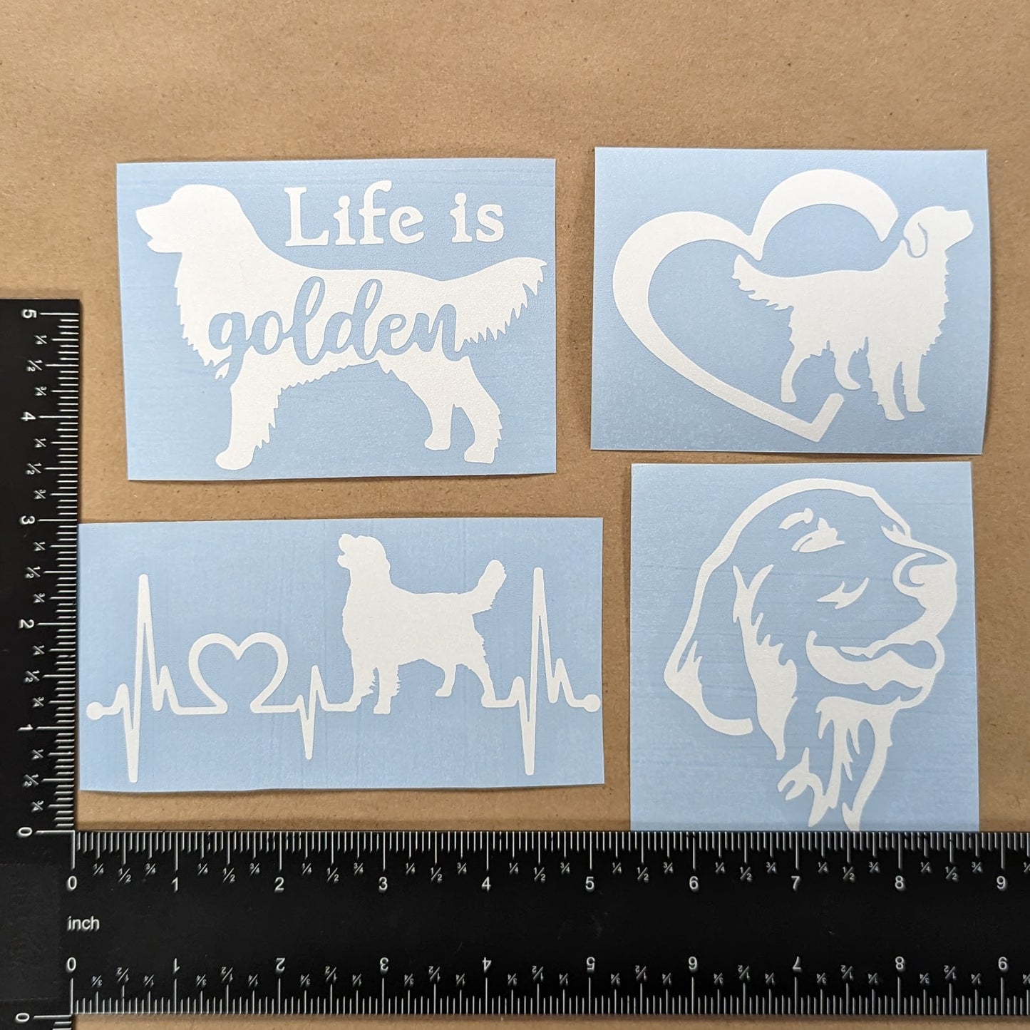 Golden Retriever Decal 4 Pack