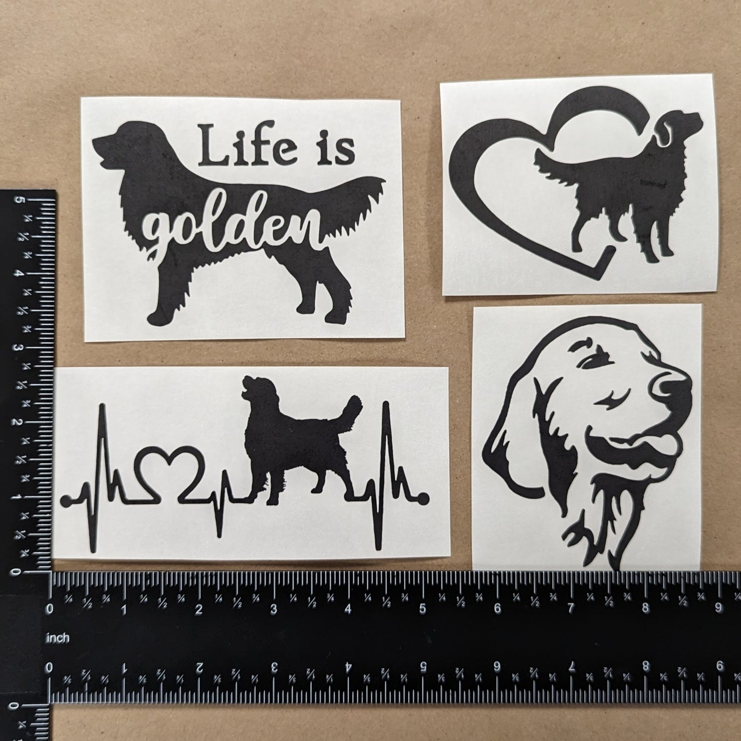 Golden Retriever Decal 4 Pack