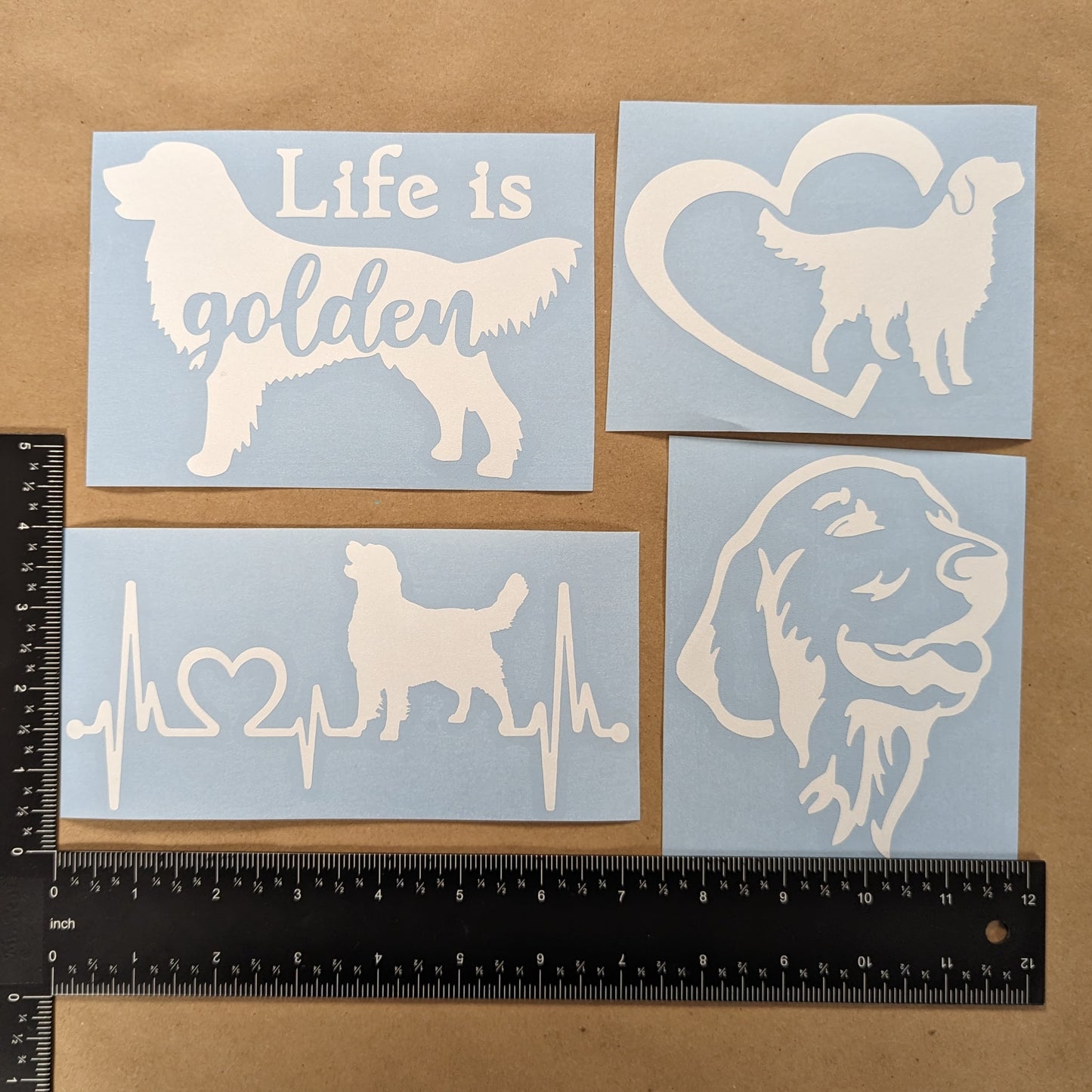 Golden Retriever Decal 4 Pack