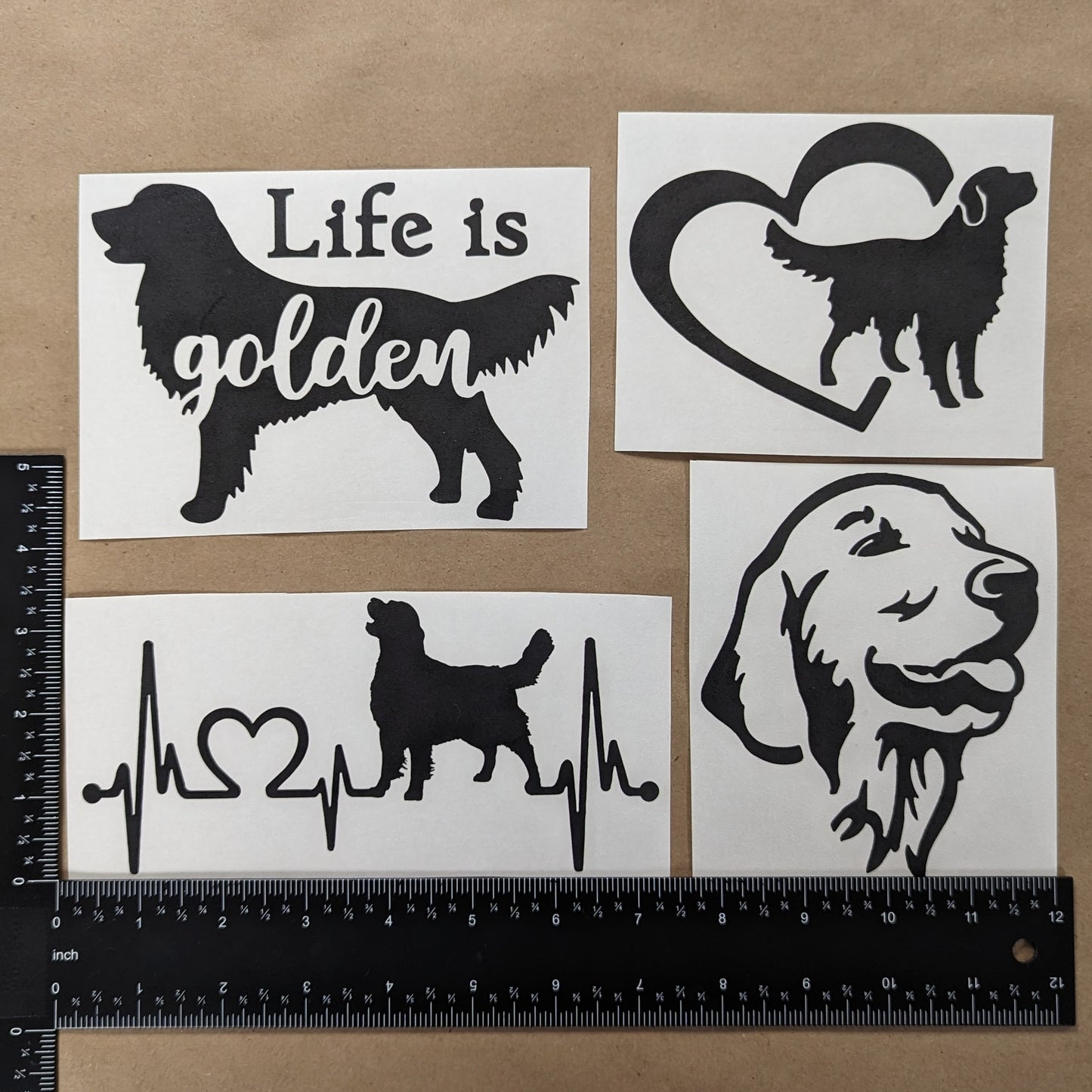 Golden Retriever Decal 4 Pack