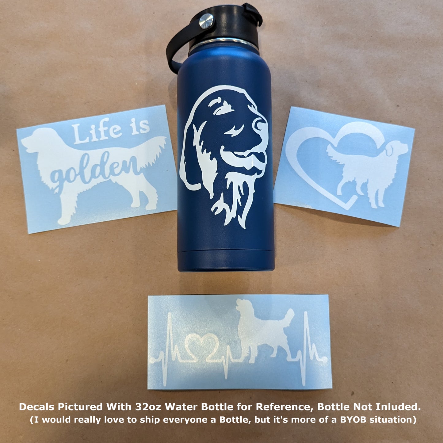 Golden Retriever Decal 4 Pack