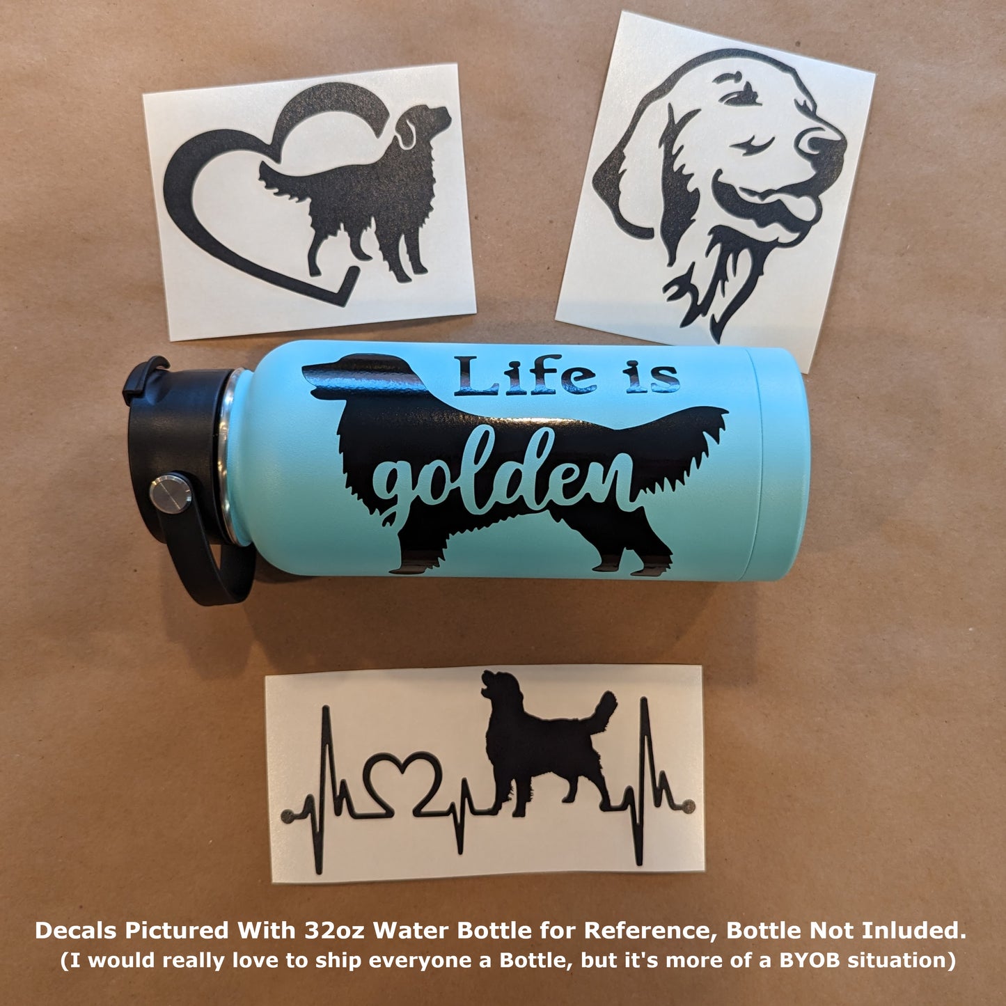 Golden Retriever Decal 4 Pack