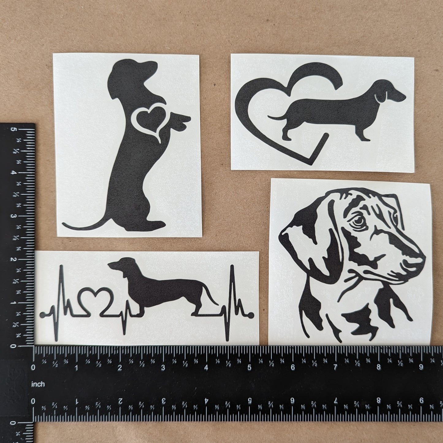 Dachshund Decals 4 Pack
