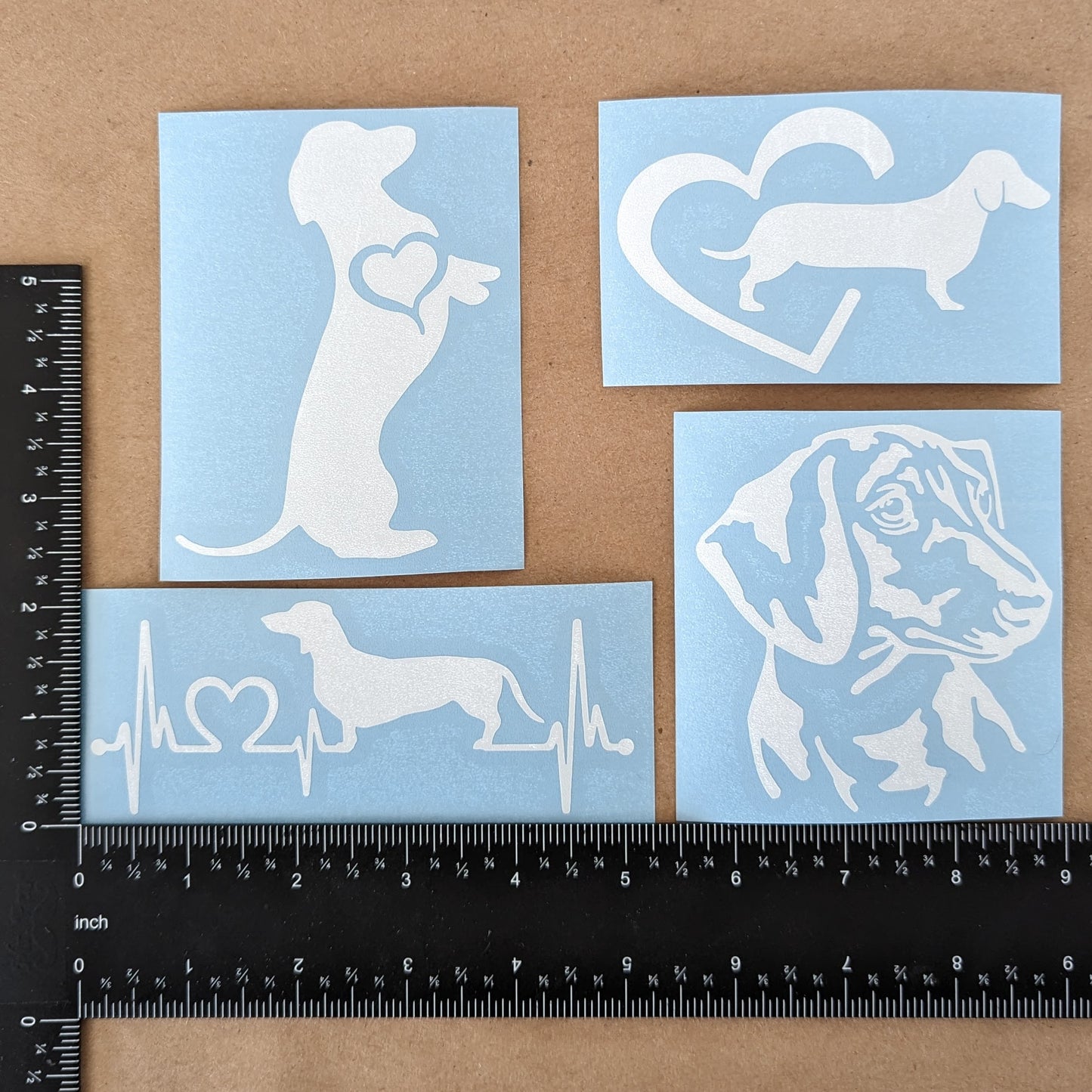 Dachshund Decals 4 Pack