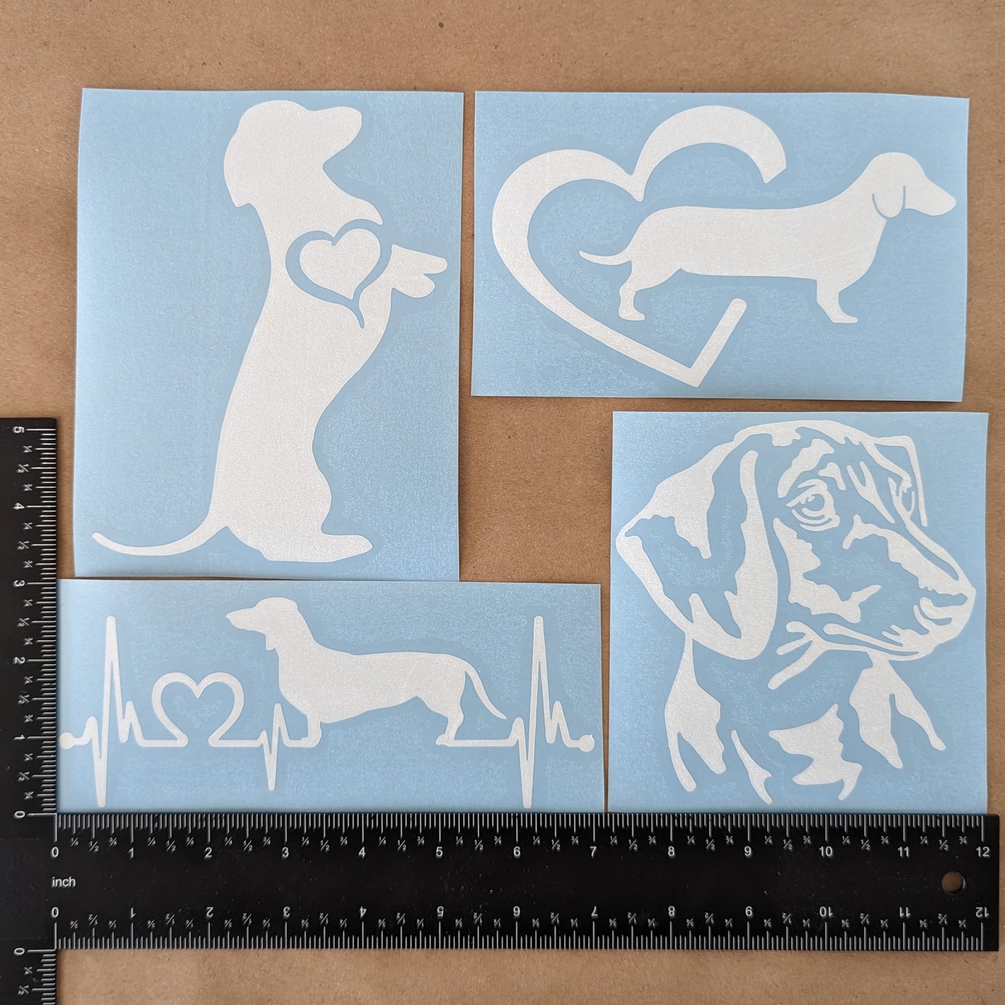 Dachshund Decals 4 Pack