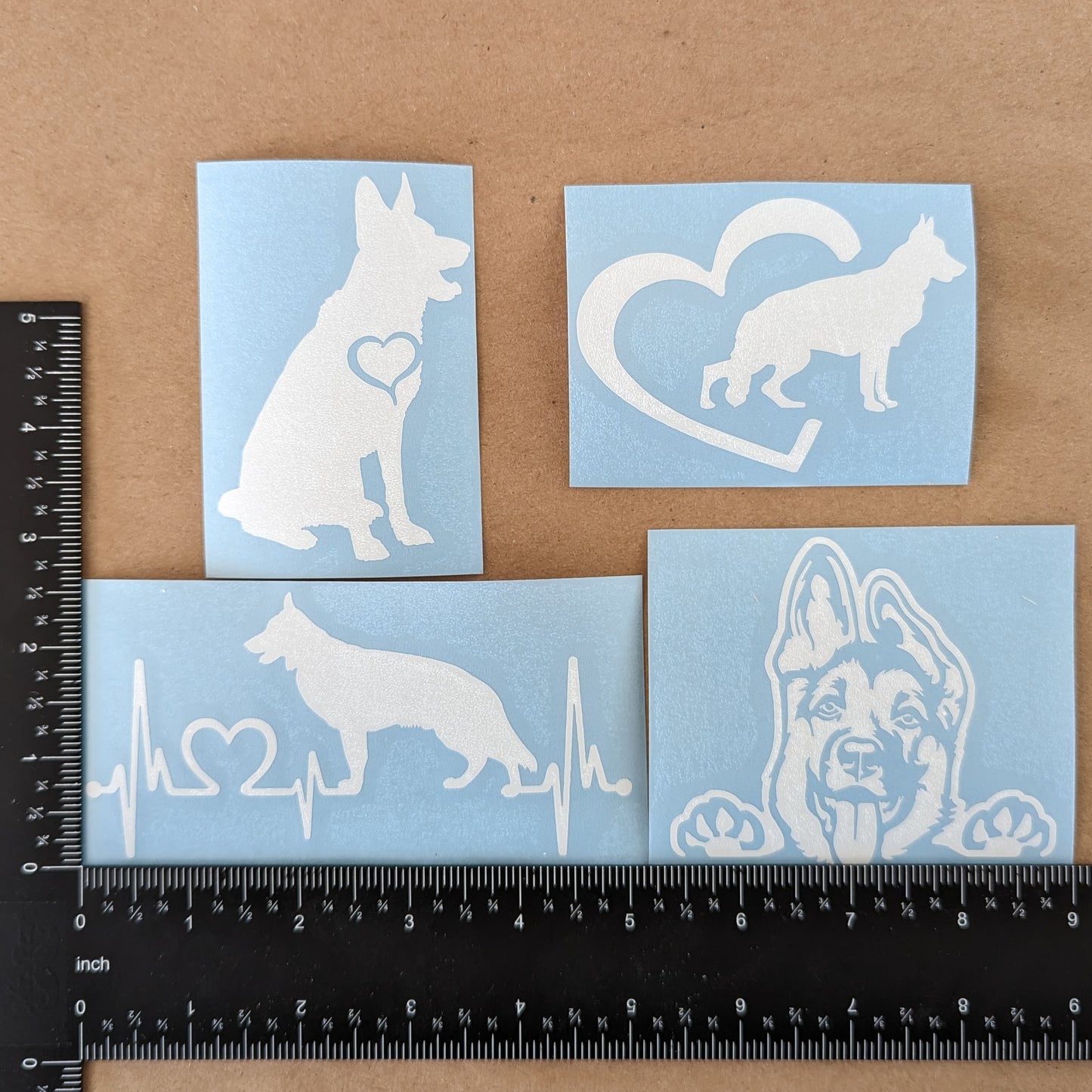 German Shepherd Decals 4 Pack