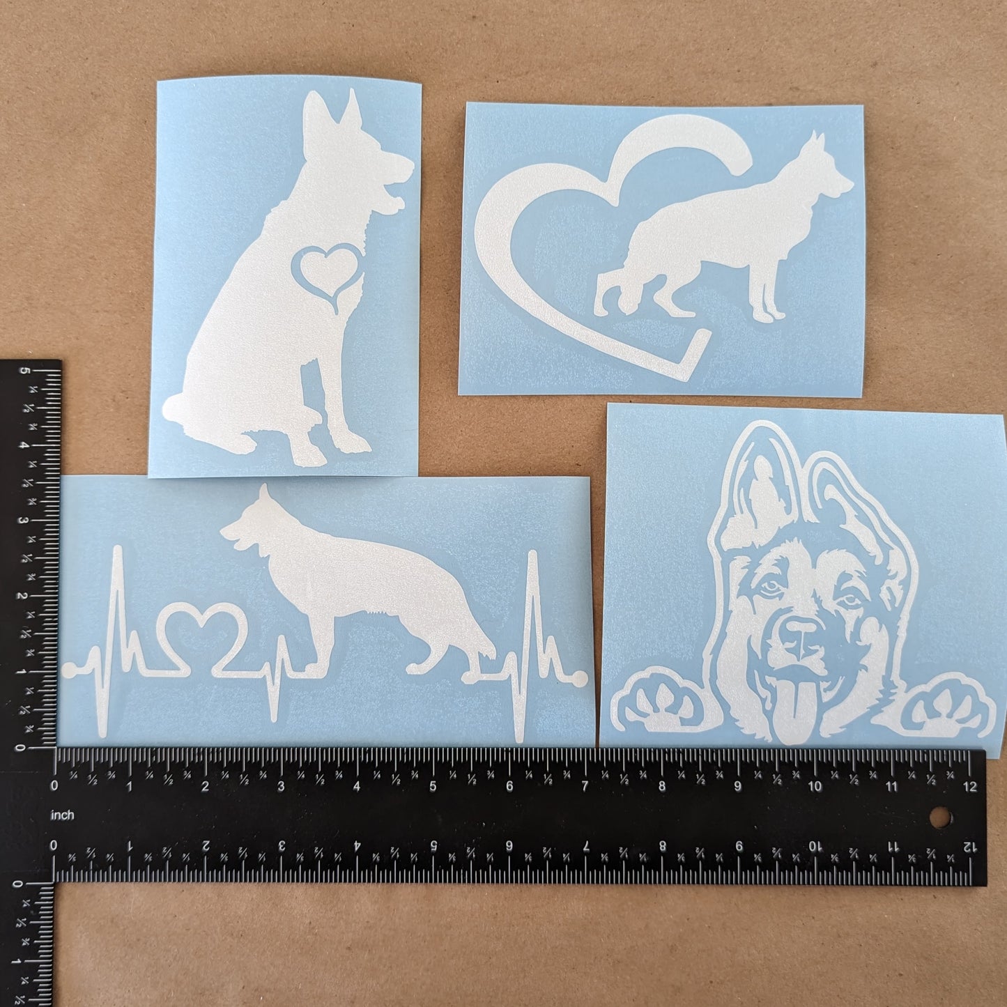 German Shepherd Decals 4 Pack