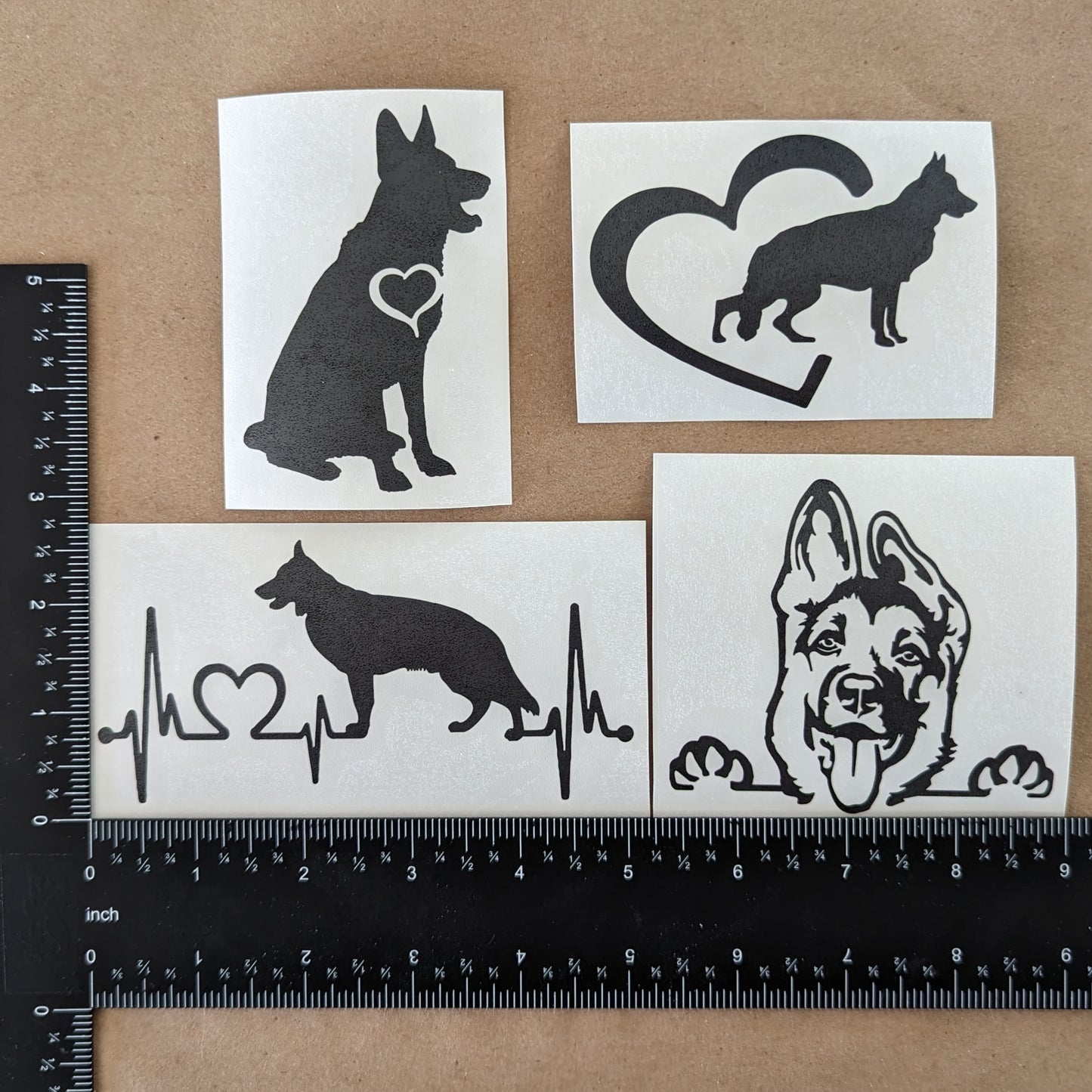 German Shepherd Decals 4 Pack