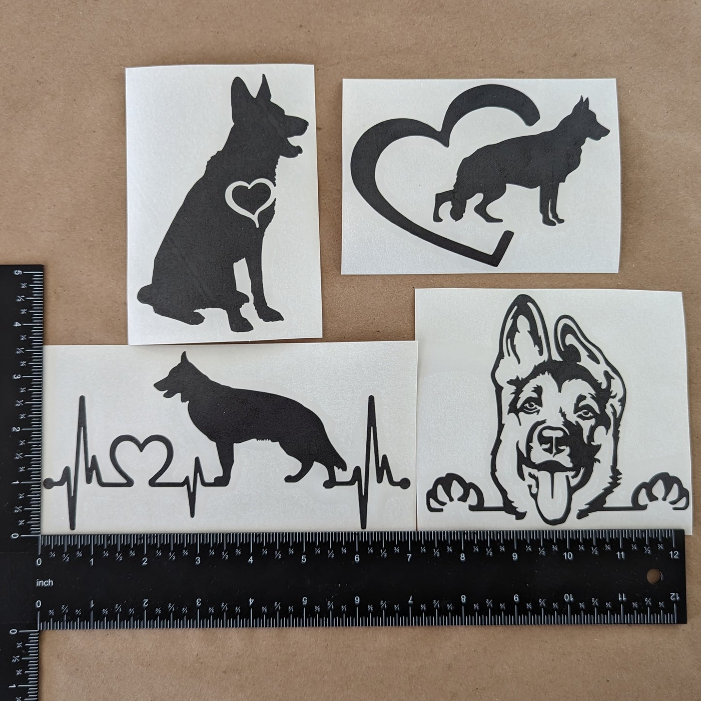 German Shepherd Decals 4 Pack