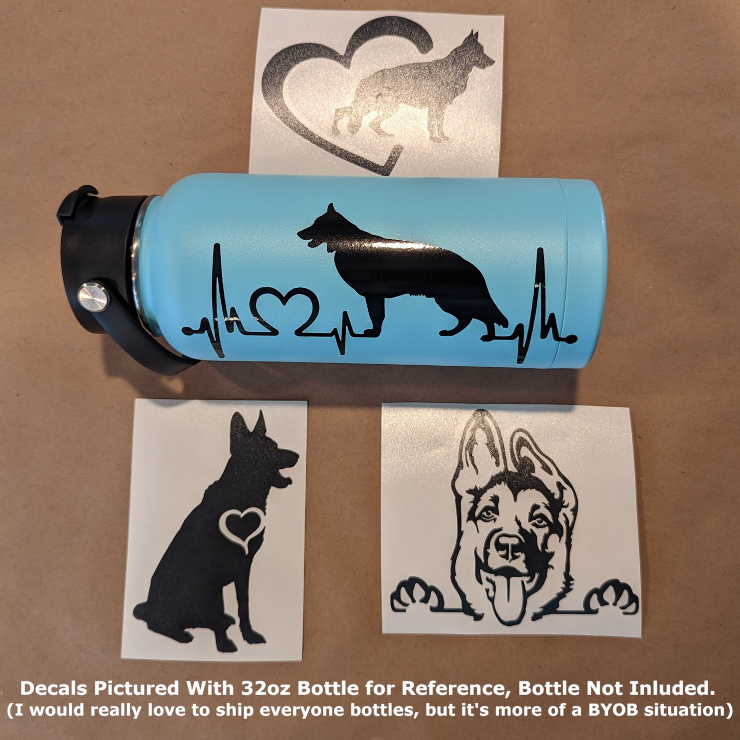 German Shepherd Decals 4 Pack