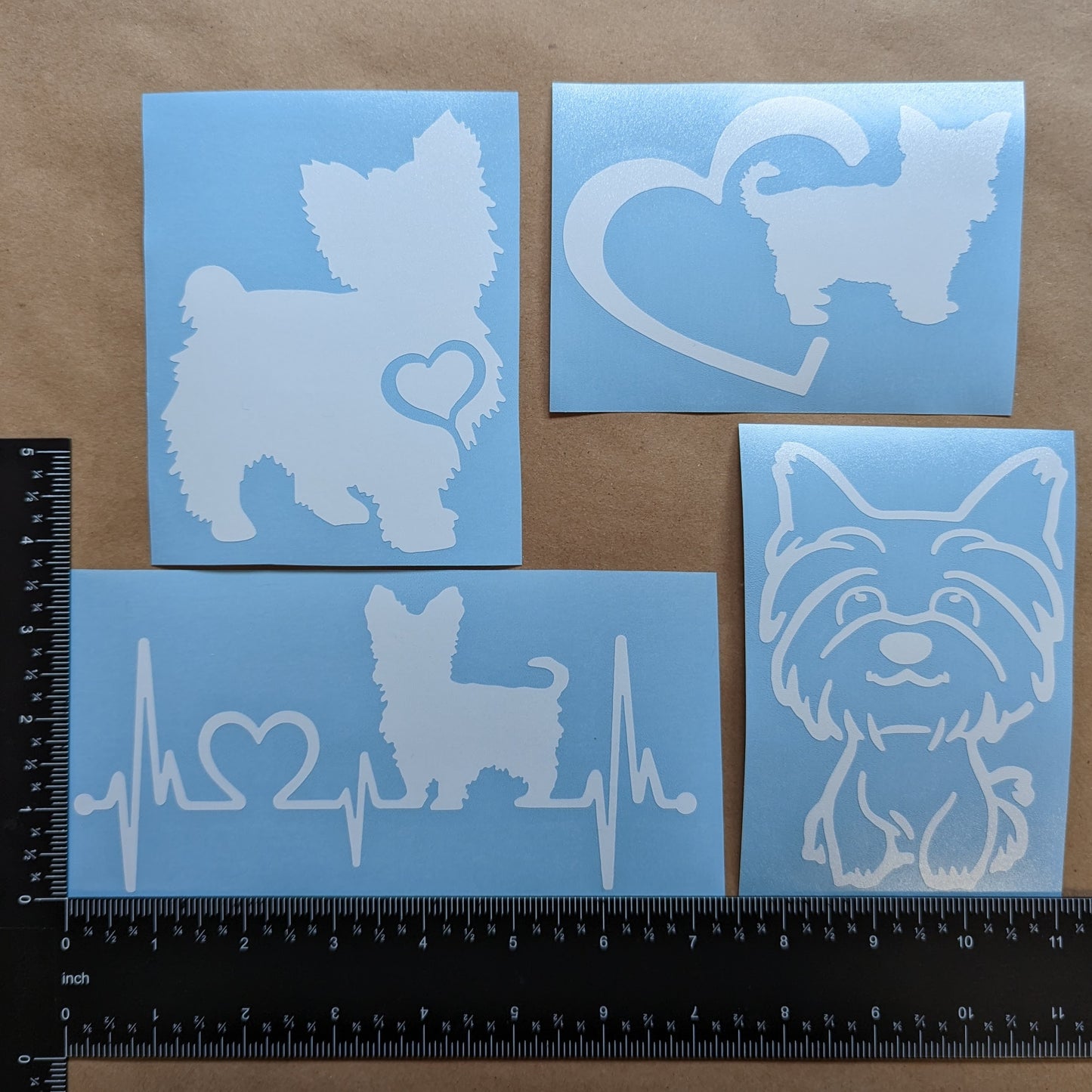 Yorkshire Terrier Decal 4 Pack