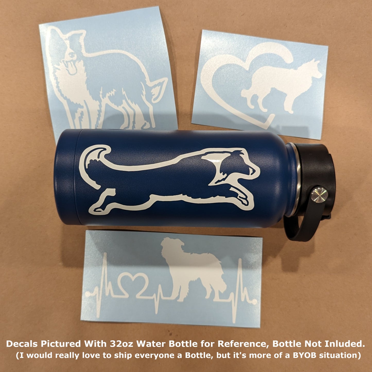 Border Collie Decal 4 Pack