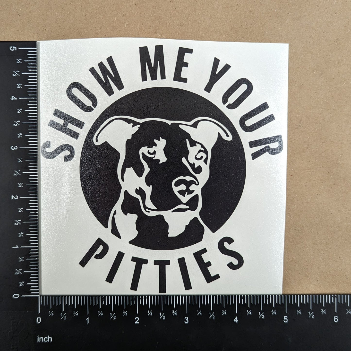 Pitbull Show Me Your Pitties Decal 4 Pack