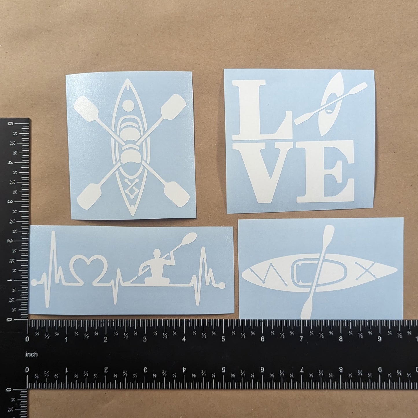 Kayaking Decal 4 Pack