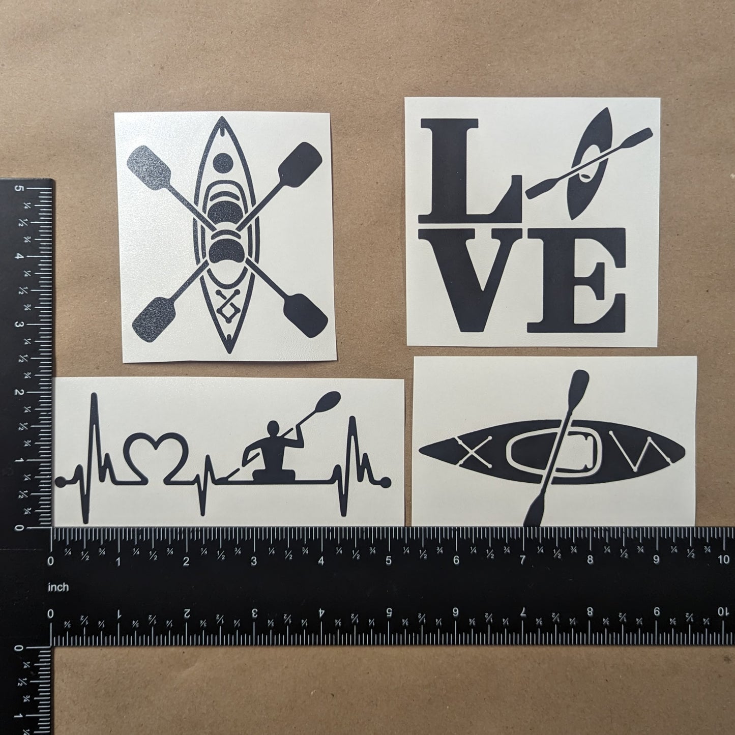 Kayaking Decal 4 Pack