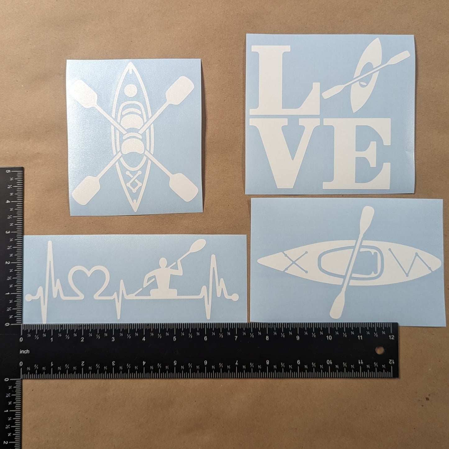 Kayaking Decal 4 Pack