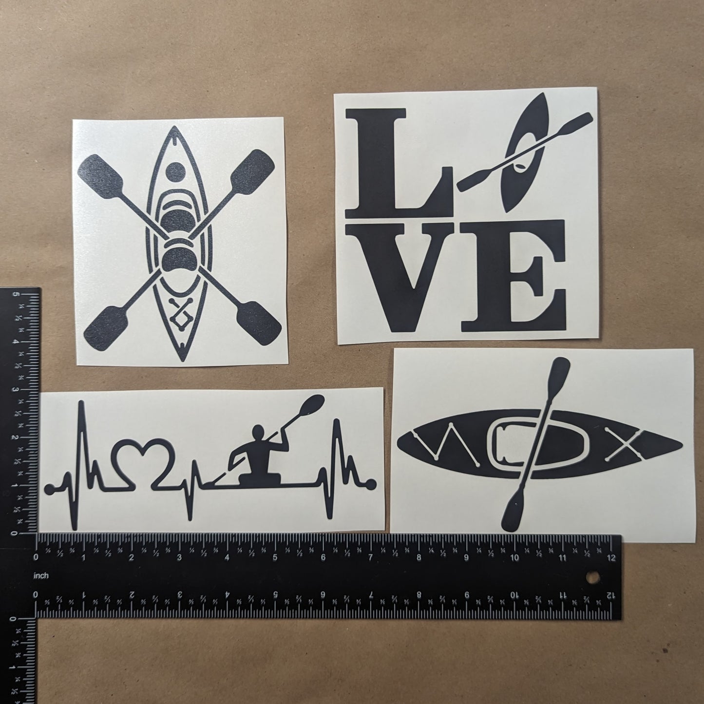 Kayaking Decal 4 Pack