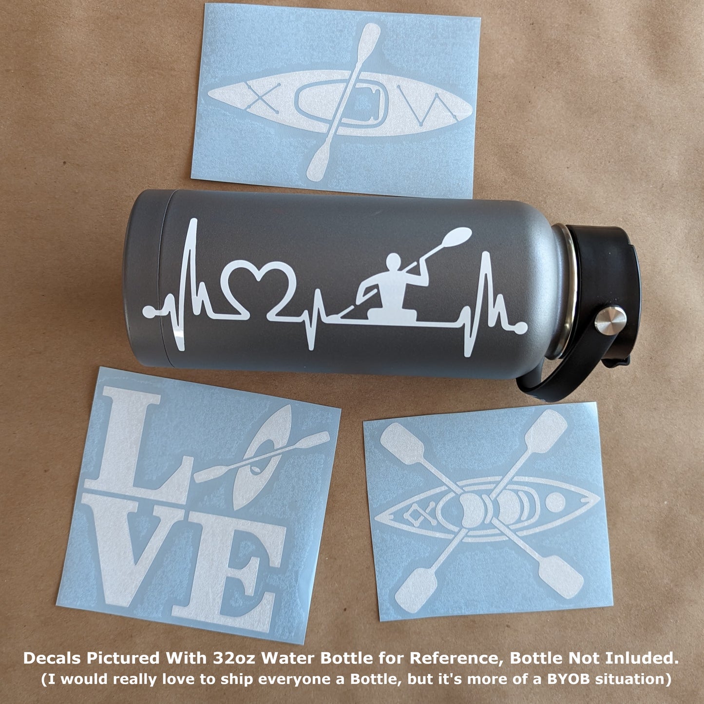 Kayaking Decal 4 Pack