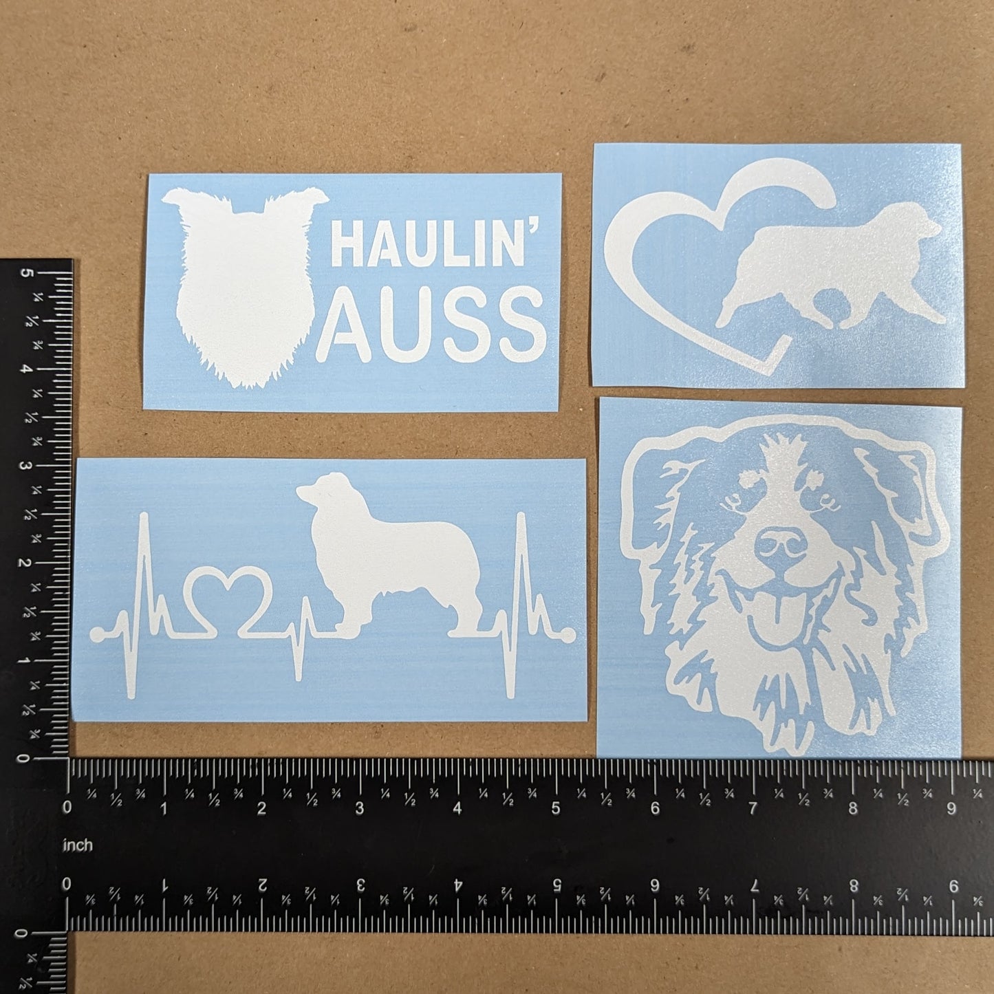 Australian Shepherd Decal 4 Pack