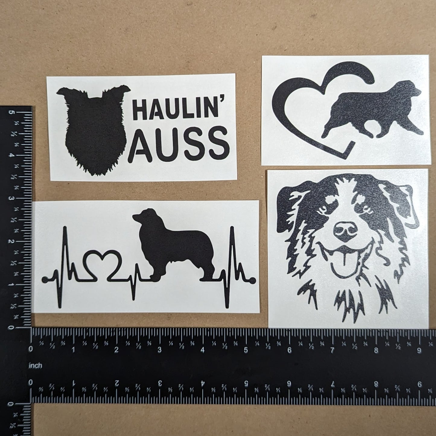 Australian Shepherd Decal 4 Pack