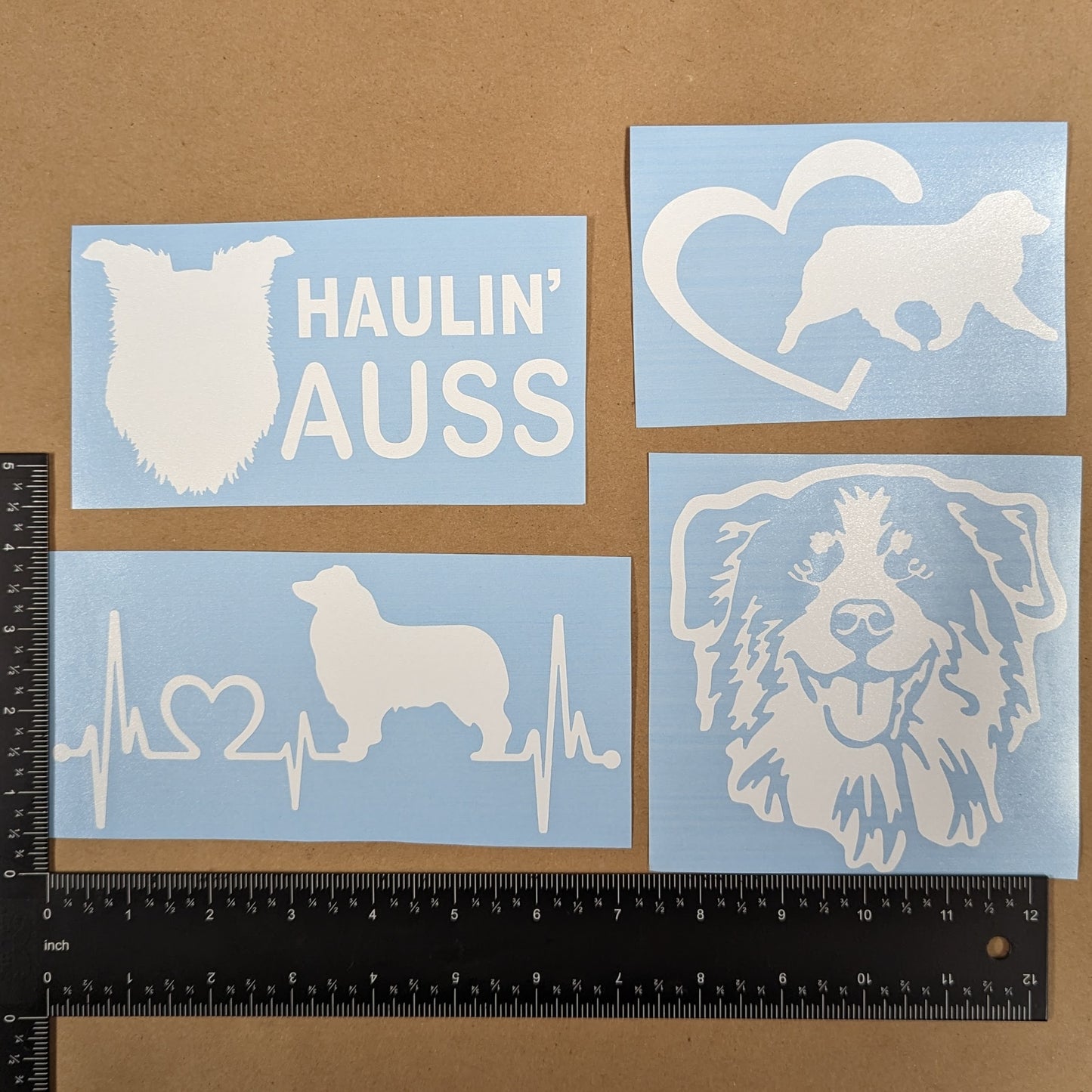 Australian Shepherd Decal 4 Pack