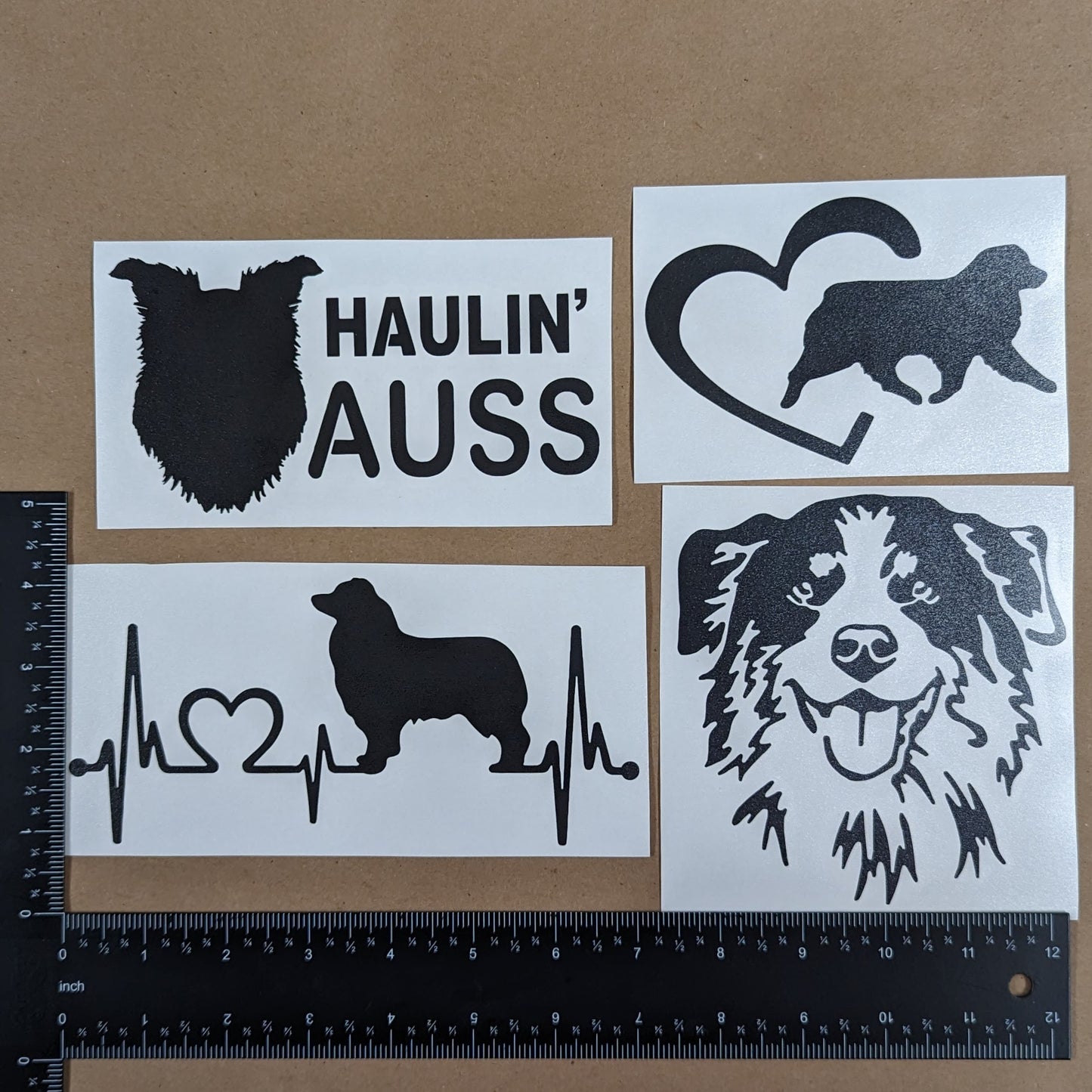 Australian Shepherd Decal 4 Pack