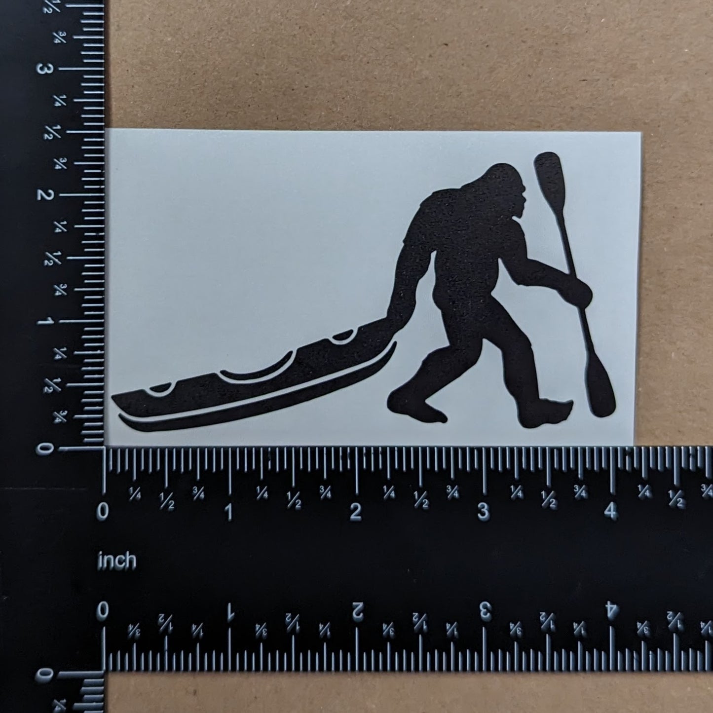 Bigfoot Camping Hiking Kayaking Decal 4 Pack