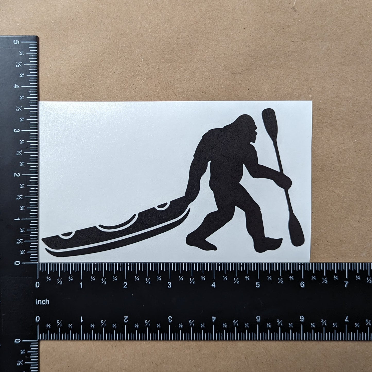 Bigfoot Camping Hiking Kayaking Decal 4 Pack
