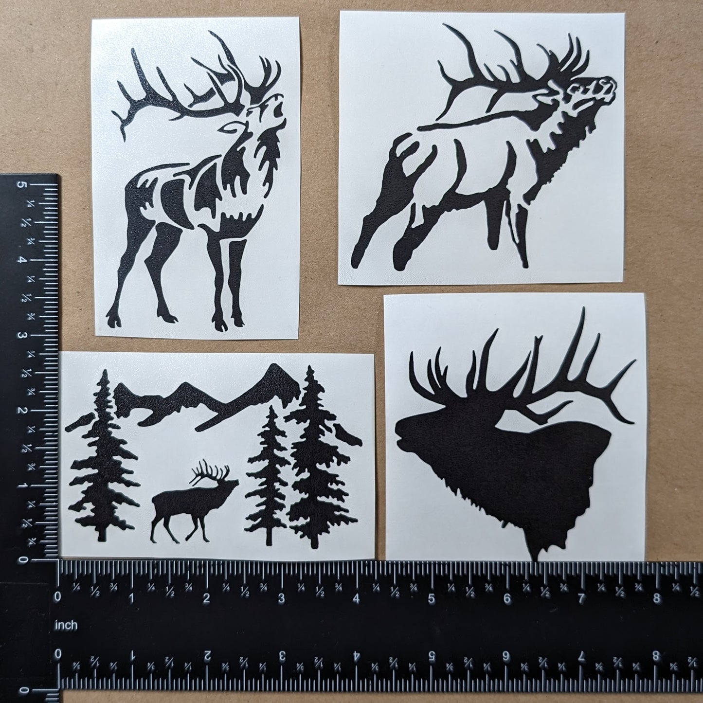 Elk Bulging Decal 4 Pack
