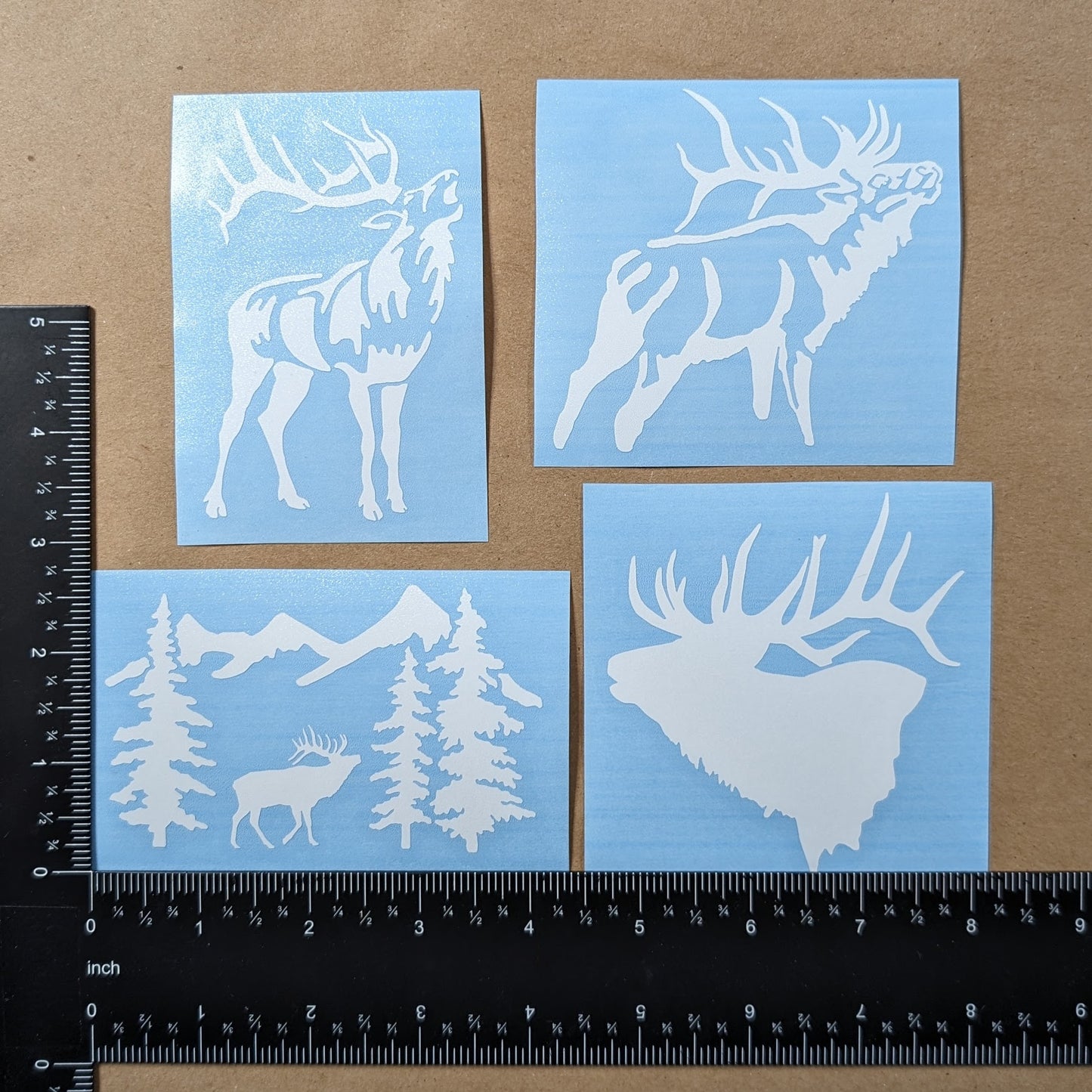 Elk Bulging Decal 4 Pack