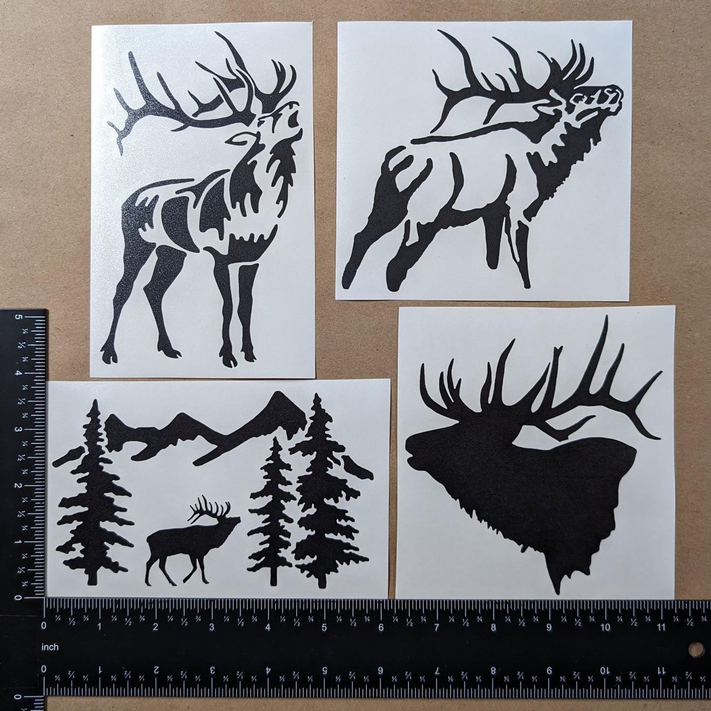 Elk Bulging Decal 4 Pack